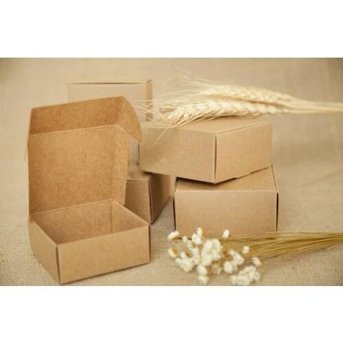 500pcs 6*6*3cm Brown Kraft Paper Box For Candy/food/wedding/jewelry Gift Box Packaging Display Boxes Diy Necklace Storage