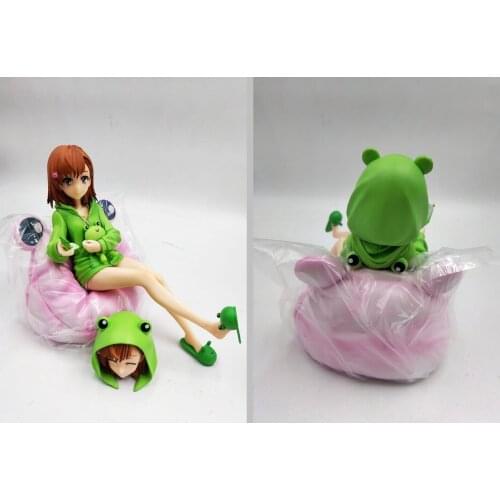 Anime Beautiful Girl A Certain Magical Index Misaka Mikoto Ability Sexy Changeable Head Sitting Posture Boxed Figure 14cm