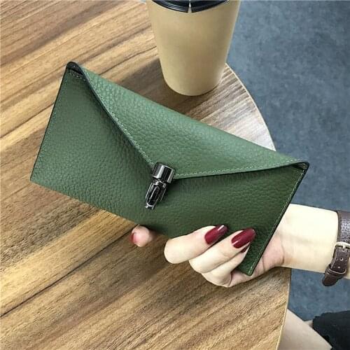 Bemoreal designer purses high quality womens wallets and purse Genuine Leather Fashion Envelop Long Purse luxury brand Phone bag