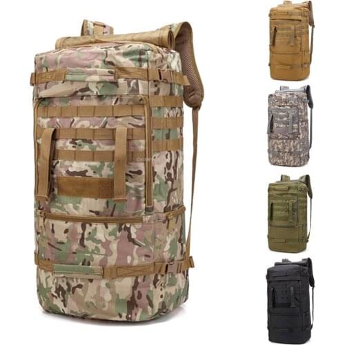 60L Large Tactical Backpack Outdoor Sport Military Army Rucksack Men Camping Hiking Molle Travel Climbing Bags