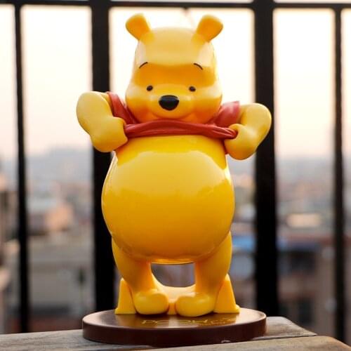 Big Belly Winnie the Pooh Action Figure Cute Disney Cartoon Bear 12cm Model Creative Car Ornament Toys Kids Gifts