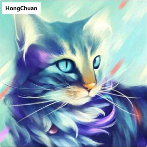 Fast delivery beautiful cat 5D DIY square/round diamond paintingmosaic cross stitchhome decoration muralChristmas gift New Year