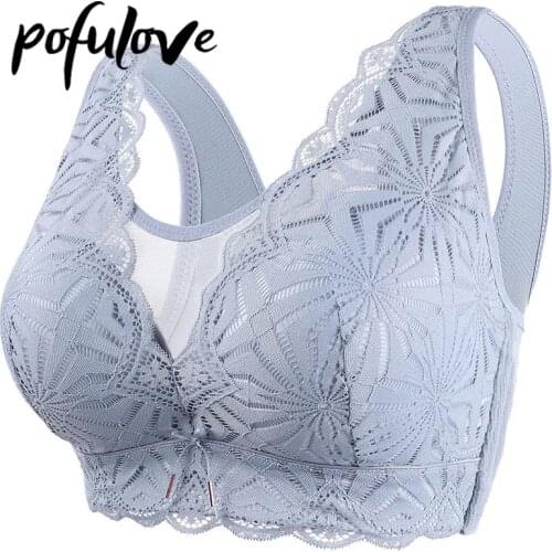 40-50 D E F Thin Sexy Push Up Bra Women Plus Large Big Size Lace Bralette Lingerie Wireless Bra Fashion Underwear Brasieres