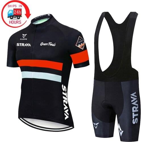 2021 STRAVA Pro Cycling Jersey Set Summer Mountain Bike Clothing Bicycle Cycling Jersey Sportswear Suit Maillot Ropa Ciclismo