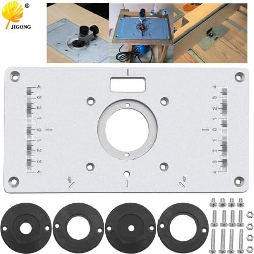 Multifunctional Aluminium Router Table Insert Plate Woodworking Benches Wood Router Trimmer Models Engraving Machine