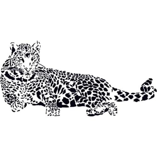 Fashion Black PVC Wall Stickers Cheetah Leopard 3D Removable Wall Decals Home Decor Stickers Zoo Animal Tiger Stickers +B +Q