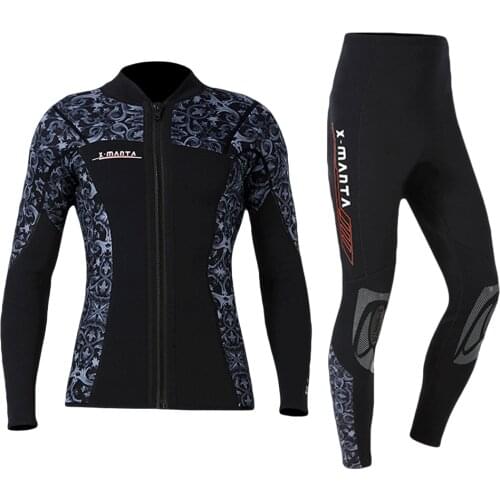 Men Neoprene 3MM Wetsuit Jackets Pants Scuba Diving Suit Underwater Fishing Surfing Snorkeling Spearfishing Kitesurf Equipment