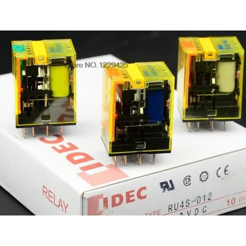 New Original Brand Mini Relay RU4S-A110 A24 D12 4NO4NC 6A 14Pin SY4S-05D