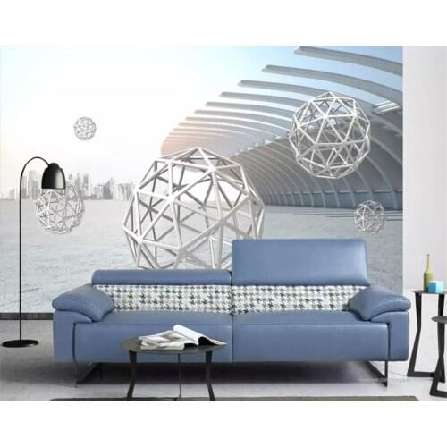 Beibehang Custom Photo Wallpaper Murals Abstract architectural solid sphere Wall Home Interior Decoration 3d wallpaper behang