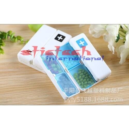 By dhl 500 pcs plastic Portable 7 Days Mini Cute Plastic Pill Box Medicine Case Reminder For Healthy Care Empty Pill Holders