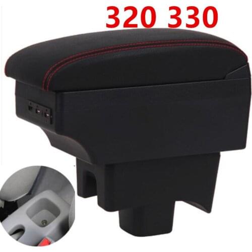 For LiFan 320 330 armrest box central Store content Storage box USB interface 2008-2013
