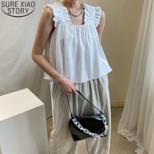 Casual Loose Vest Shirt Cotton Linen Camis Summer Sleeveless Tanks Gym Tank Top Women Tops for Women Clothing Solid Blusas 15158