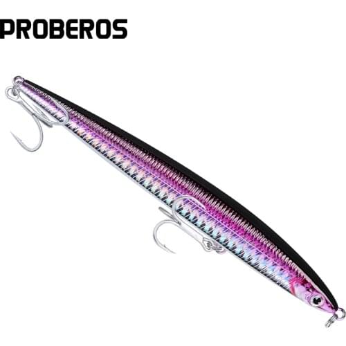 PROBEROS Top Pencil Fishing Lures 13cm&11.5cm-/29g&14g 17 Color 4# BKB Hooks Bass Fishing Baits