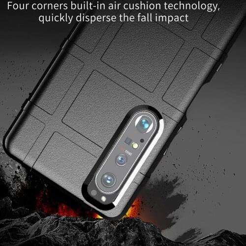 Drop resistance Rugged Shield Case For Sony Xperia 1 iii Defender Armor Soft TPU Rubber Cover