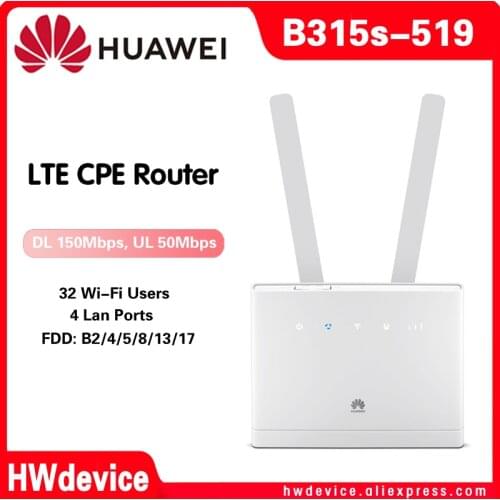 Unlocked Huawei B315s-519 4G CEP Hotspot WIFI Router Wireless Router PK B315s-22 B315s-607 B310s-518