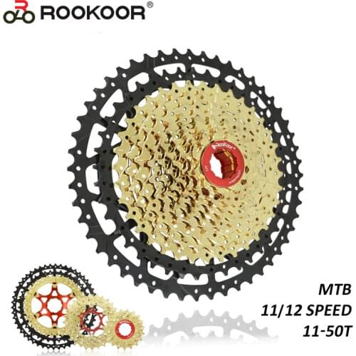 Rookoor 2020 Brand New Mountain Bike 11 12 Speed Cassette Velocidade MTB Cassete Bicycle Parts Sprocket 11-50T Golden Ultralight