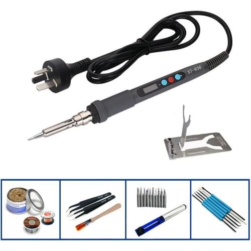 ST-936 220V Hand-Held Digital Display Adjustable Temperature Electric Soldering Iron 60W/90W Precision Electronic Repair Welding