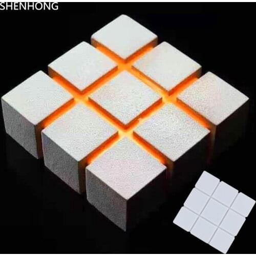 SHENHONG Silicone 3D Geometric Simplicity Mold Cake Decorating Baking Tools For Chocolate Mousse Chiffon Moulds CUBIK Pastry Art