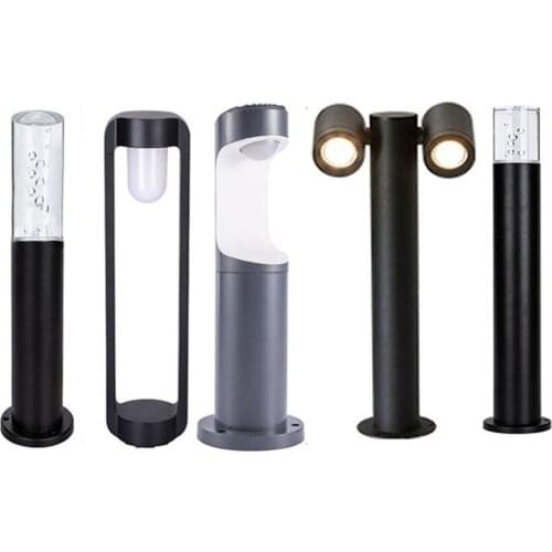 Thrisdar Outdoor Garden Lawn Lamp Waterproof Landscape Pathway Light Street Park Villa Patio Pillar Light Aluminum Bollard Lamps