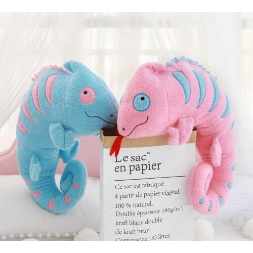 Lizards PLush Toy Stuffed Movie Figure Chameleon Doll Toy Unique DInosaur Toys for Boy Birthday Gift Children laboratory Decor