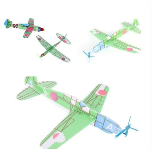 1/10Pcs DIY Hand Throw Aircraft Flying Glider Toy Planes Plast Party Bag Fillers Children Kids Toys Game Foam Airplane