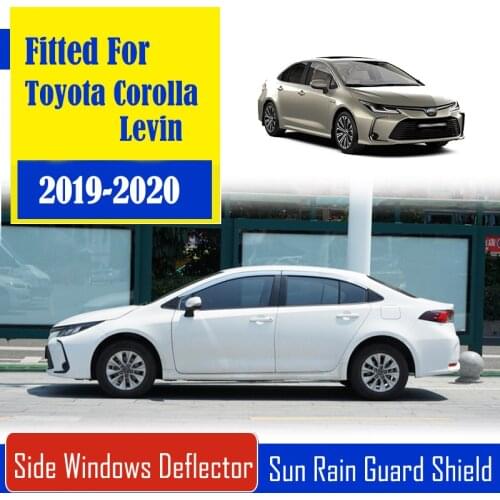 1 Set Chrome Side Vent Sun Shade Window Visors Rain Guard Deflectors For Toyota Corolla /Levin 2019-2021