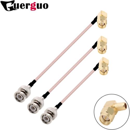 10PCS 15CM 6inch RF Coaxial Connector RF-Converter RG316 Pigtail Cable BNC Male Plug to SMA Male Plug Straight