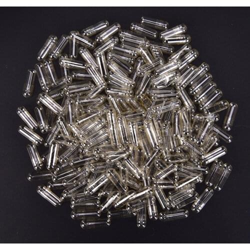 1000Pcs Wholesale Transparent Empty Gelatin Capsules Pill Vcaps Clear Halal Separated Box