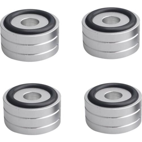 4PCS 40*20mm Machined Full Aluminum Amplifier Feet PC Chassis Speaker Cabinet Isolation Stand Base AMP DAC Turntable Pad Cone