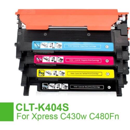 4color Toner cartridge For Samsung CLT-K404S C430W C480W SL-C432 C433W C480FW C480FN C482 C483 C430X C43X C48