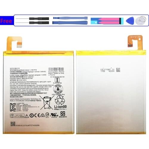 Battery L16D1P34 4850mAh For LENOVO TAB 4 TAB4 8 TB-8504N TAB4 8 plus 8plus Bateria
