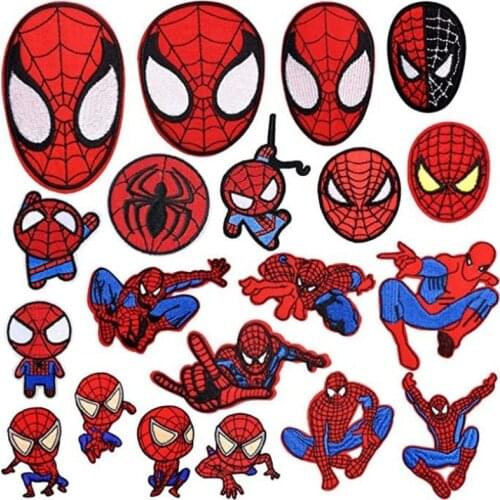Disney Spiderman Cartoon Embroidery Children Patch Sticker Clothing Clothes Jeans Decoration Patch Hole Badge Birthday Gifts