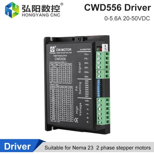 CWD556 Digital Stepper Motor Driver 0-5.6A 20-50vdc 2 Phase Drive Motor Suitable For CNC Milling Machine Nema 23 Nema 34 Motor