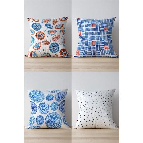 Double Side Printed Chinese Pattern 4'Lü Suede Pillow Decorate Case Good Quality Stylish Home Garden Room Kitchen Gift Convenient Decorative Modern