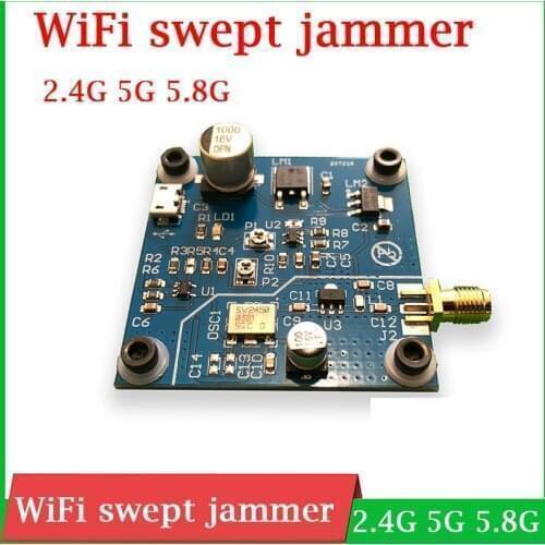 WiFi swept jammer Shielder 2.4Ghz 5GHZ 5.8GHZ 2.4G 5G 5.8G WiFi jammer board / RF power amplifier FOR Bluetooth interference
