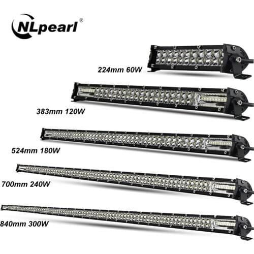Nlpearl Light Bar/Work Light Super Bright LED Bar Offroad for Truck Tractor 4X4 Lada ATV 60W 120W 180W LED Work Light 12V 24V