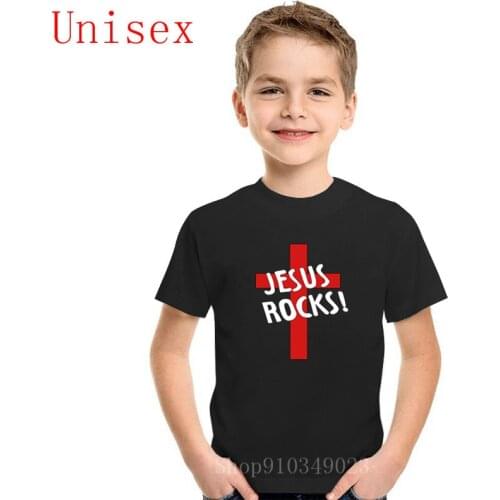 JESUS ROCK T Shirt children Newest fashion Kids t shirts Summer New Style shirts for teenage girls High Quality boy clothes