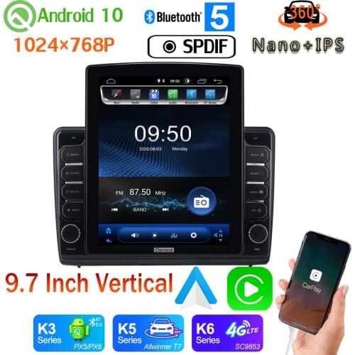 Head Unit 9.7" Vertical Style Car Media Player GPS For Ford EcoSport 2018-2019 Android 10.0 360 Panoramic Camera PX6 4+64G Radio
