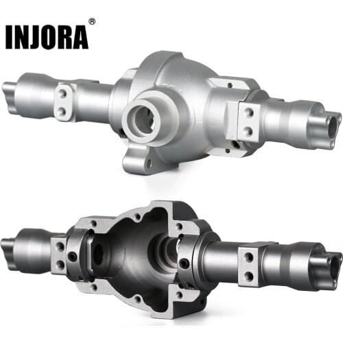INJORA 1PCS Silver/Grey Metal CNC Axle Shell Housing for 1/10 RC Crawler Car Redcat Gen8 Upgrade Parts