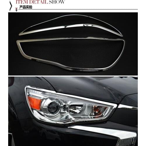 ABS Chrome Front headlight Lamp Cover for 2010-2016 Mitsubishi ASX Car styling