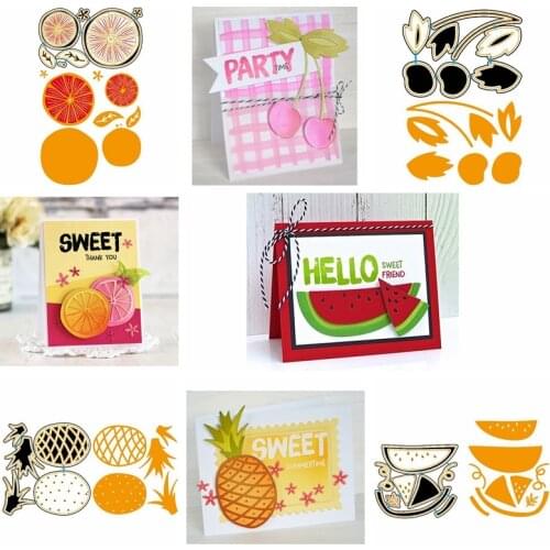 Summer Fruit Lemon Cherry Metal Cutting Dies Stencils For DIY Scrapbooking Decorative Embossing Handcraft Die Cutting Template
