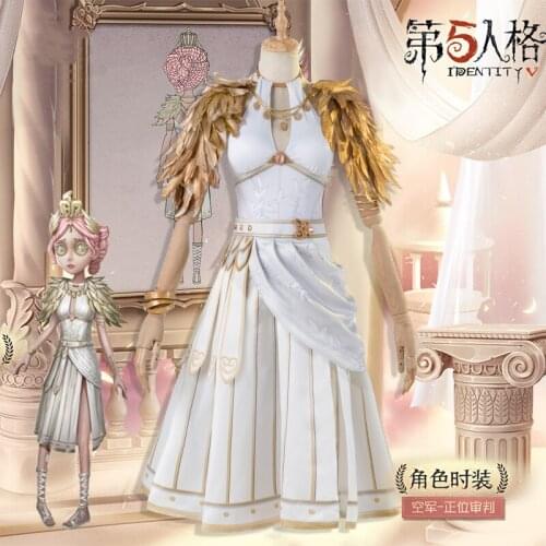 Hot Game Identity V Coordinator Martha Behamfil Air Force Standing Trial Cosplay Costume Accessories Anime Dress Set Female