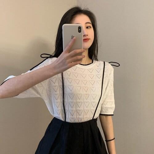 Love Lazy Ins Solid Color Loose Tshirt Womens T-shirts Tops Japanese Kawaii Ulzzang Female Korean Harajuku Clothes For Women