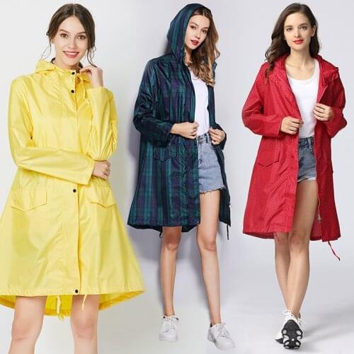 Fashion Japan And South Korea Long Trench Coat Adult Men And Women Waterproof Breathable Outdoor Lightweight Portable Windproof
