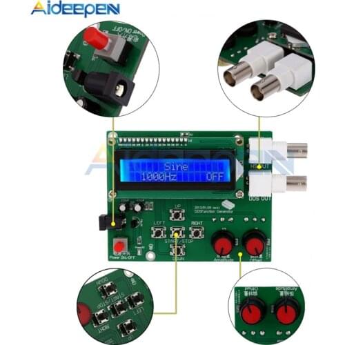 LCD Display DDS Function Signal Generator Module 1Hz-65534Hz DC 7V-9V Sawtooth Triangle Wave Sine Square Sawtooth Wave Kit