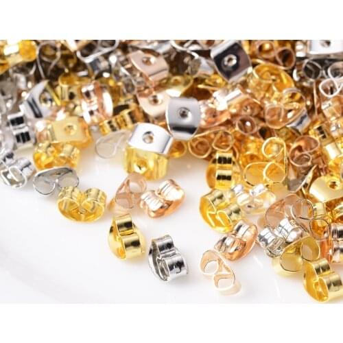 New 300Pcs/Lot Butterfly Earrings Back Metal Stopper Studs Ear Plugging For Handmade DIY Earring Jewelry Findings Accessories