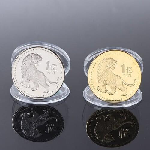 2022 Year of Tiger Commemorative Coin Collection China Zodiac Tiger Year Coins China Culture Coins One Hundred Million 1pc