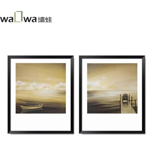 The scenery of the dock wall frog modern minimalist mural painting paintings framed American living room decorative painting stu