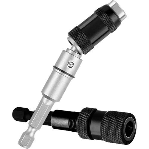 1/4 "Hex Pivoting Bit Tip Holder Magnetic Screw Drill Bit Woodworking Screwdriver Quick Change Locking Guide Bit Extension Rod