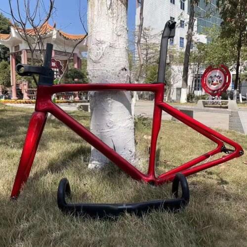 Thru Axle 12mm Carbon Road Bike Frame Flat-Mounted Disc Brake Carbon Fibre Road Cycling Race Bicycle Frames SL7 Size 49/52/54cm